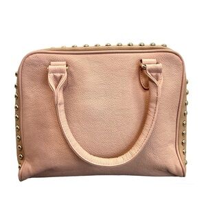 Forever 21 dusty rose blush pink faux leather studded purse handbag vegan pastel